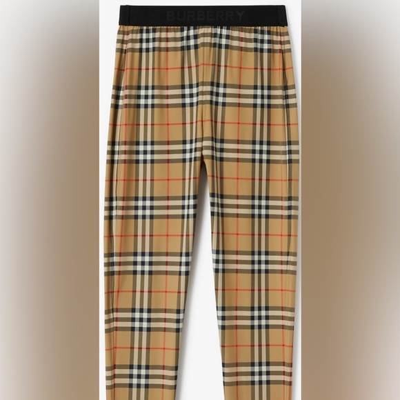 Burberry Women’s Check Stretch Jersey Leggings Size XS